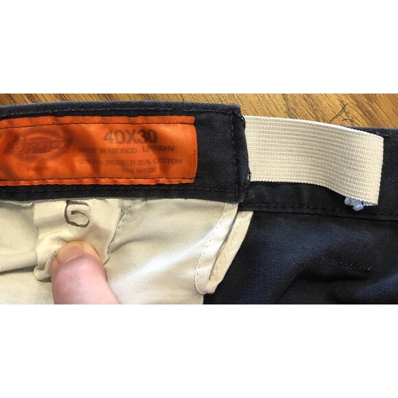 Dickies Dark Blue Stretch band pants Cell Phone Pocket 40 x 30 Used - Picture 5 of 5